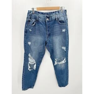 KanCan Jeans Women 31 Blue Distressed Medium Wash Denim 100% Cotton Maurices